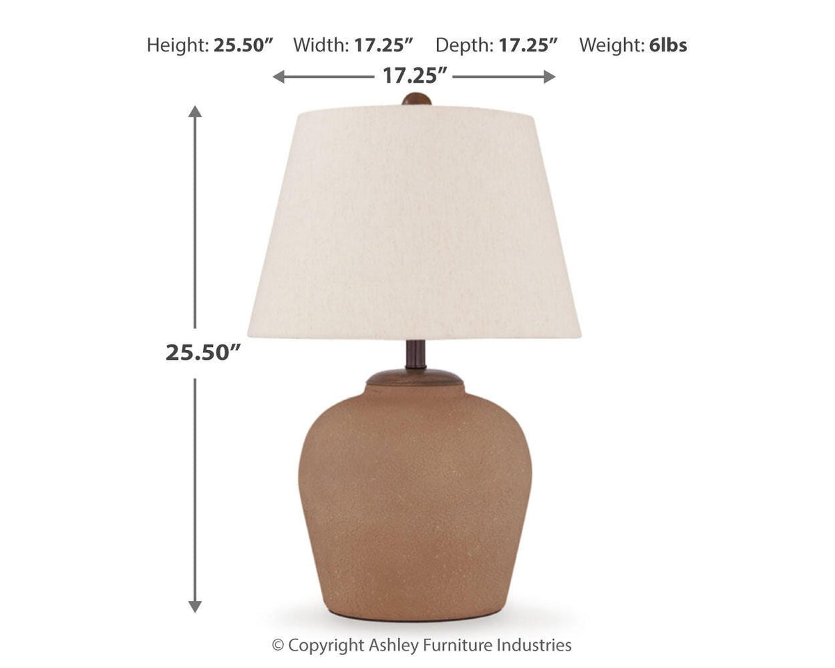 Scantor Table Lamps (Set of 2) - L207464X2 - approximate manufacturer dimensions (supplier image 8)
