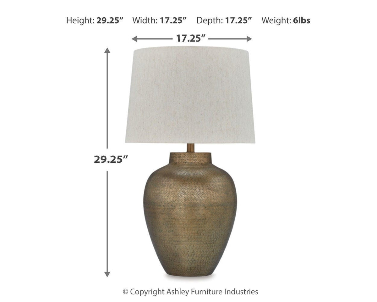 Madney Table Lamps (Set of 2) - L207494X2 - approximate manufacturer dimensions (supplier image 4)