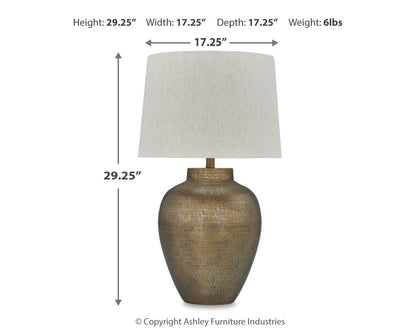 Madney Table Lamps (Set of 2) - L207494X2 - approximate manufacturer dimensions (supplier image 4)
