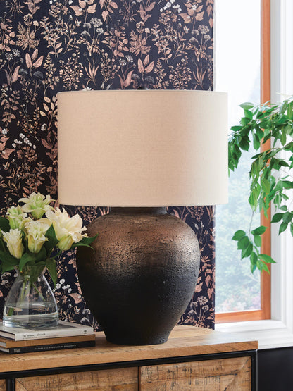 Newgerhard Table Lamp - L207644 - product view or room setting; only table lamp included (supplier image 2)
