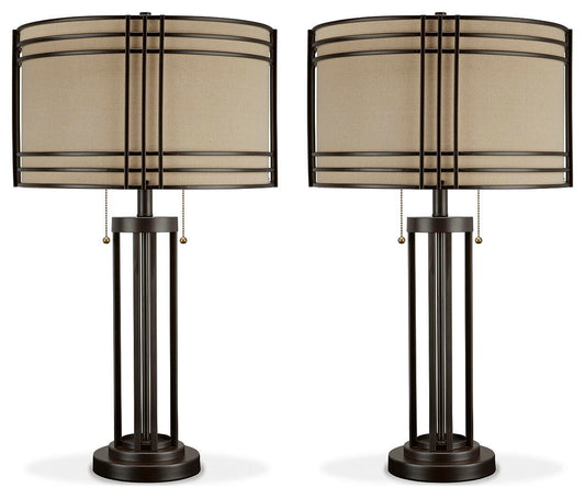 Hanswell Table Lamps (Set of 2) - L208294X2 - product view or room setting; set of 2; individual included-item views (supplier image 2)