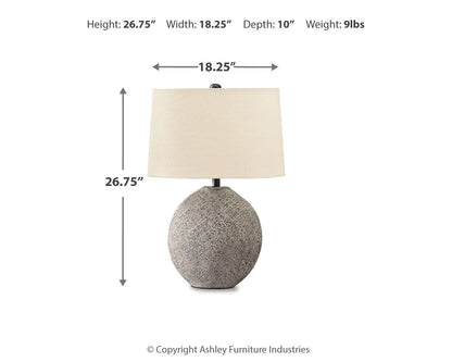Harif Table Lamps (Set of 2) - L235624X2 - approximate manufacturer dimensions (supplier image 4)
