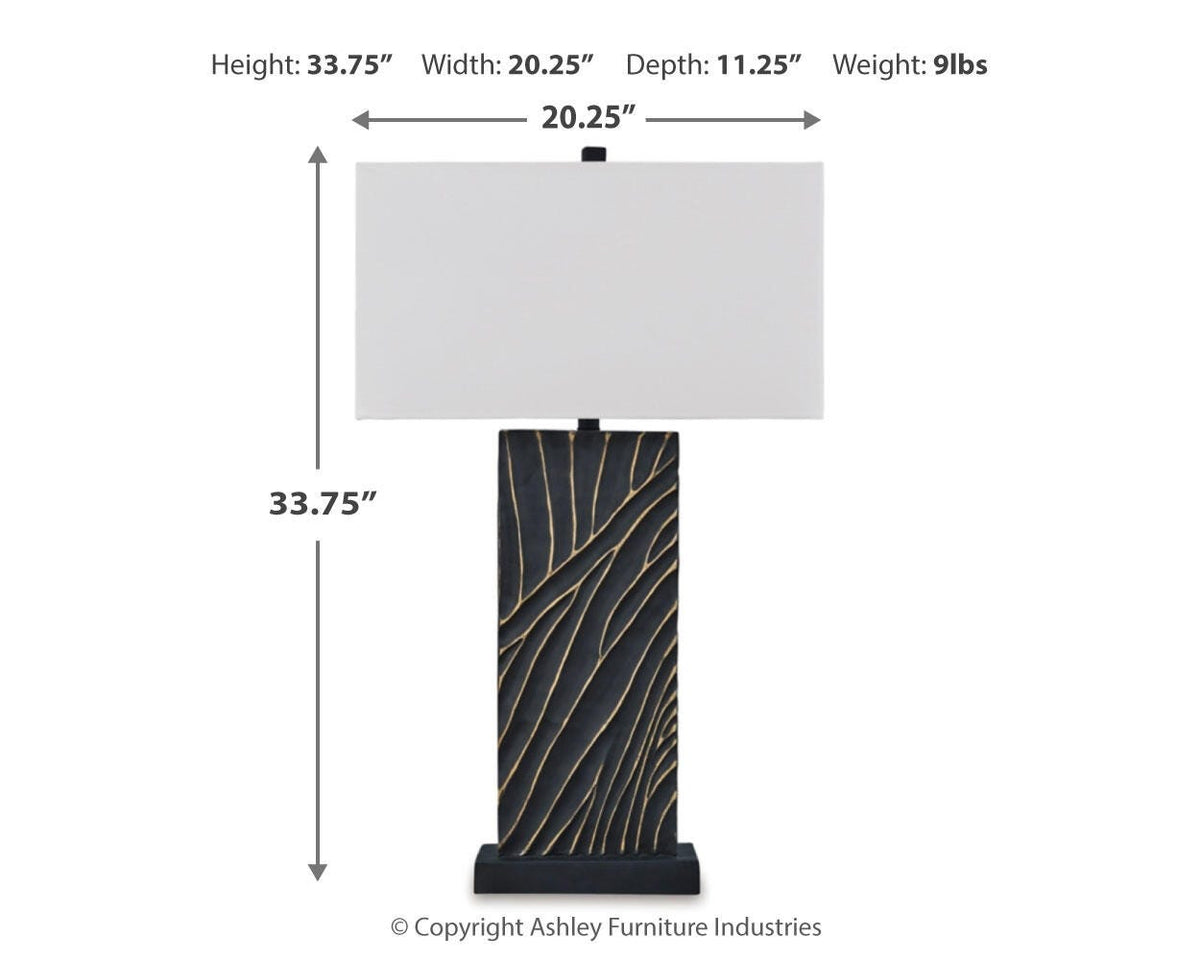 Bartlen Table Lamps (Set of 2) - L235774X2 - approximate manufacturer dimensions (supplier image 4)