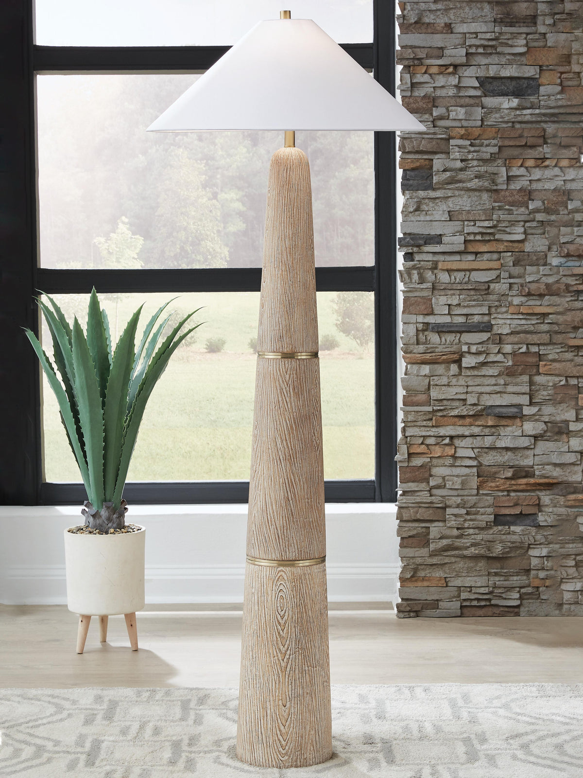 Gasparleigh Floor Lamp - L235811 - product view or room setting; only floor lamp included (supplier image 2)