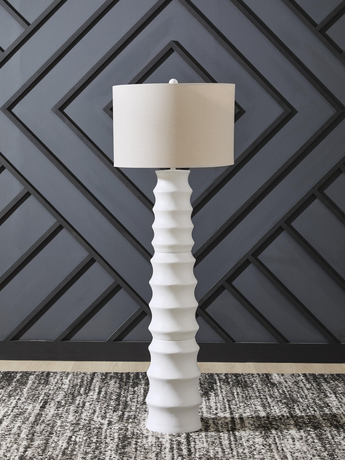 Veraleigh Floor Lamp - L235851 - product view or room setting; only floor lamp included (supplier image 2)