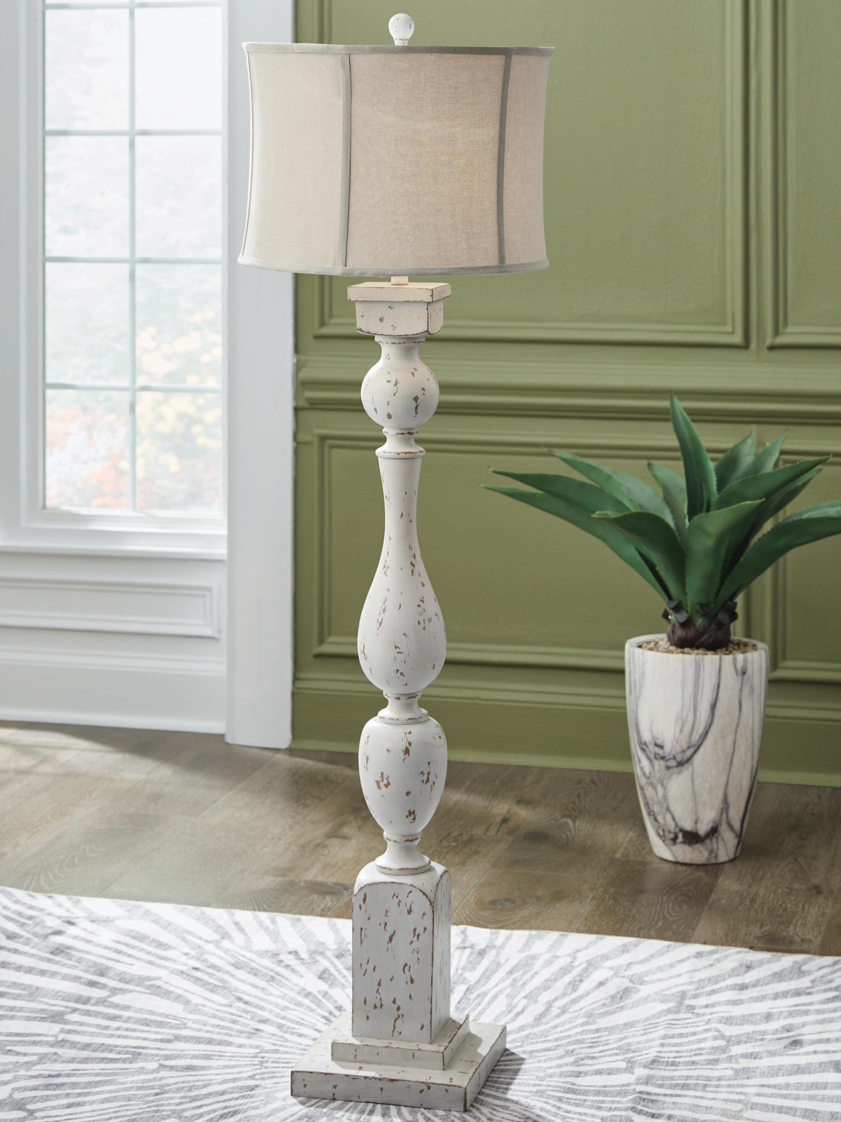 Madsbrook Floor Lamp - L235921 - product view or room setting; only floor lamp included (supplier image 2)