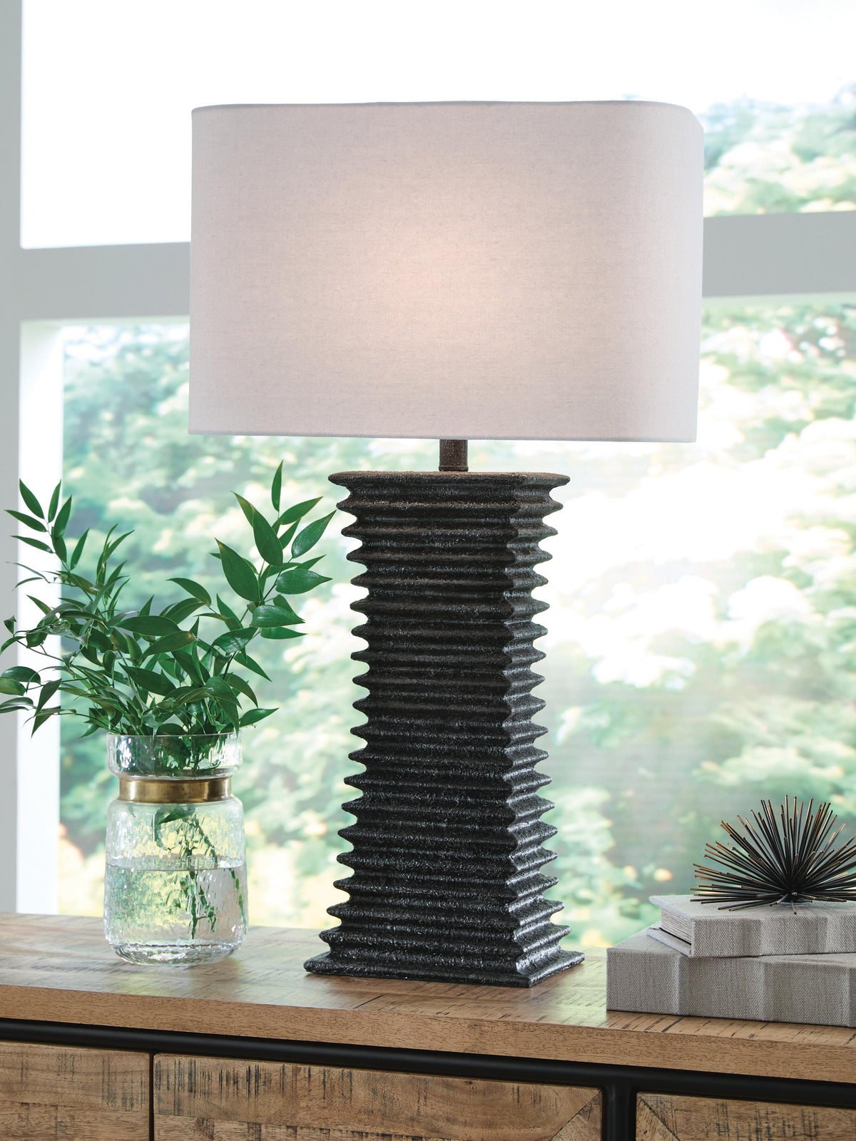 Golzar Table Lamp - L236094 - product view or room setting; only table lamp included (supplier image 2)