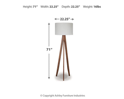 Dallson Floor Lamp - L329011 - approximate manufacturer dimensions (supplier image 4)