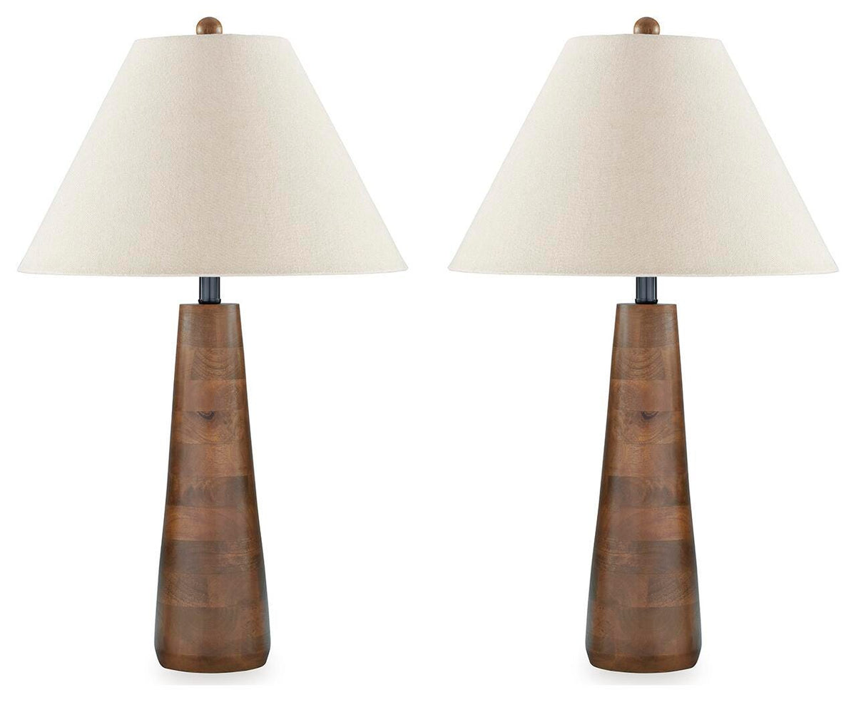 Danset Table Lamps (Set of 2) - L329104X2 - product view or room setting; set of 2; individual included-item views (supplier image 2)