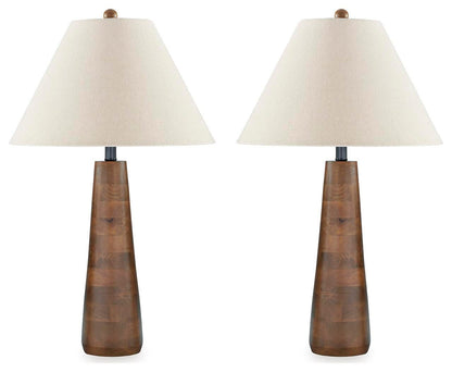 Danset Table Lamps (Set of 2) - L329104X2 - product view or room setting; set of 2; individual included-item views (supplier image 2)