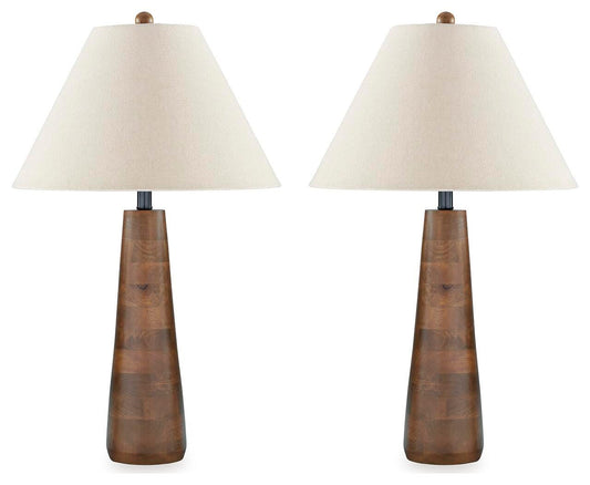 Danset Table Lamps (Set of 2) - L329104X2 - product view or room setting; set of 2; individual included-item views (supplier image 2)