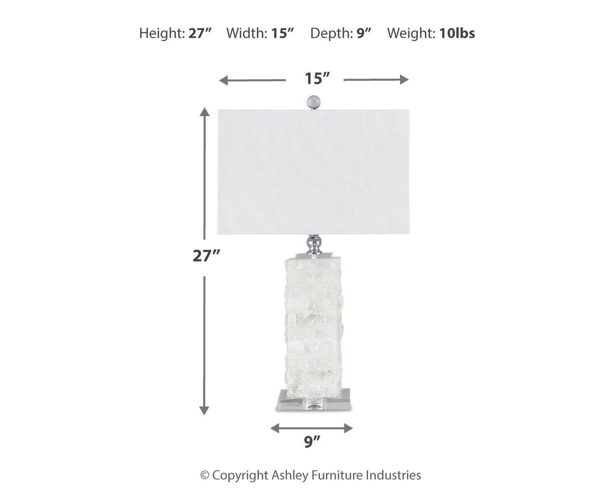 Malise Table Lamp - L429014 - approximate manufacturer dimensions (supplier image 4)