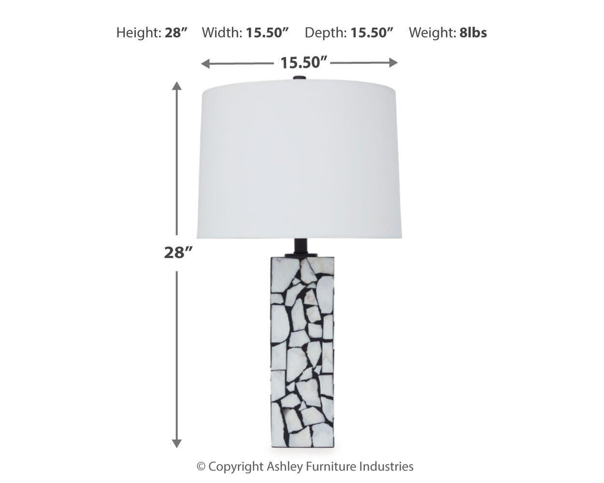 Macaria Table Lamps (Set of 2) - L429044X2 - approximate manufacturer dimensions (supplier image 8)