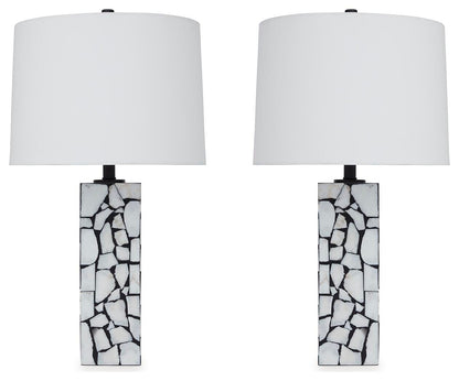 Macaria Table Lamps (Set of 2) - L429044X2 - product view or room setting; set of 2; individual included-item views (supplier image 2)