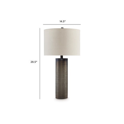 Dingerly Table Lamp - L430824 - approximate manufacturer dimensions (supplier image 6)
