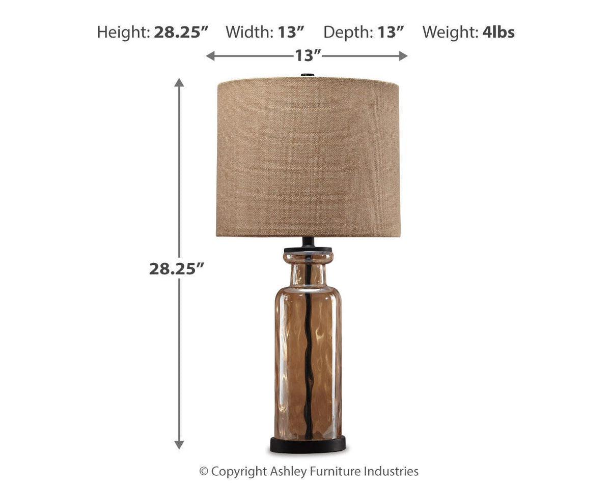 Laurentia Table Lamps (Set of 2) - L431414X2 - approximate manufacturer dimensions (supplier image 3)
