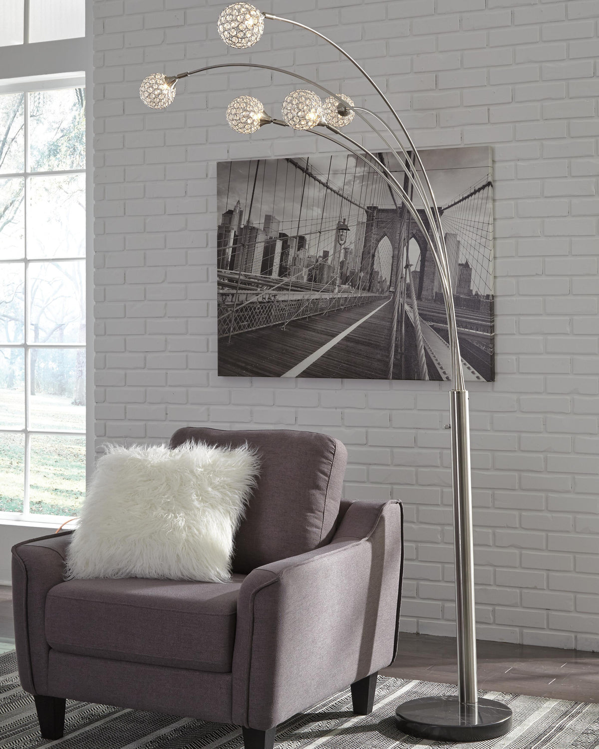 Winter Arc Lamp - L725089 - product view or room setting; only floor lamp included (supplier image 2)