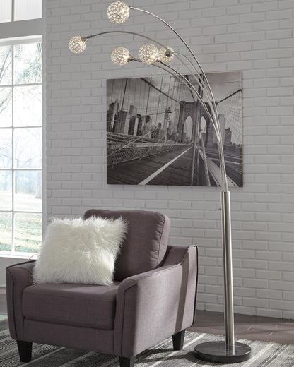 Winter Arc Lamp - L725089 - product view or room setting; only floor lamp included (supplier image 2)
