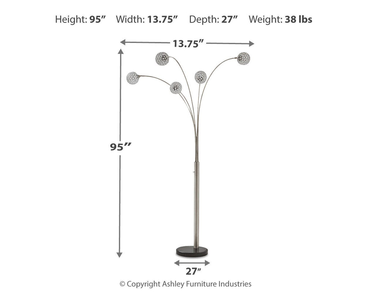 Winter Arc Lamp - L725089 - approximate manufacturer dimensions (supplier image 4)