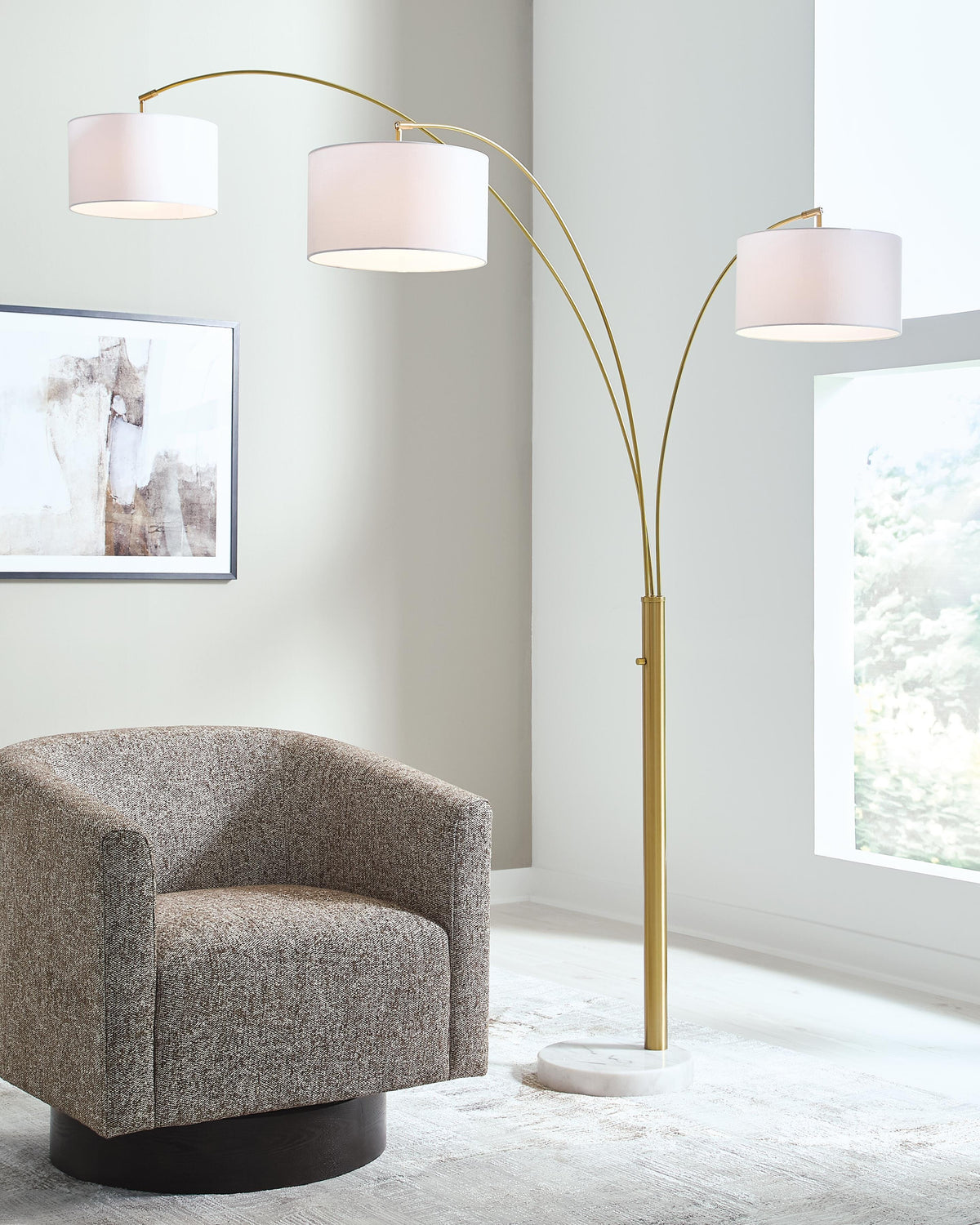 Valo Arc Lamp - L725169 - product view or room setting; only floor lamp included (supplier image 2)