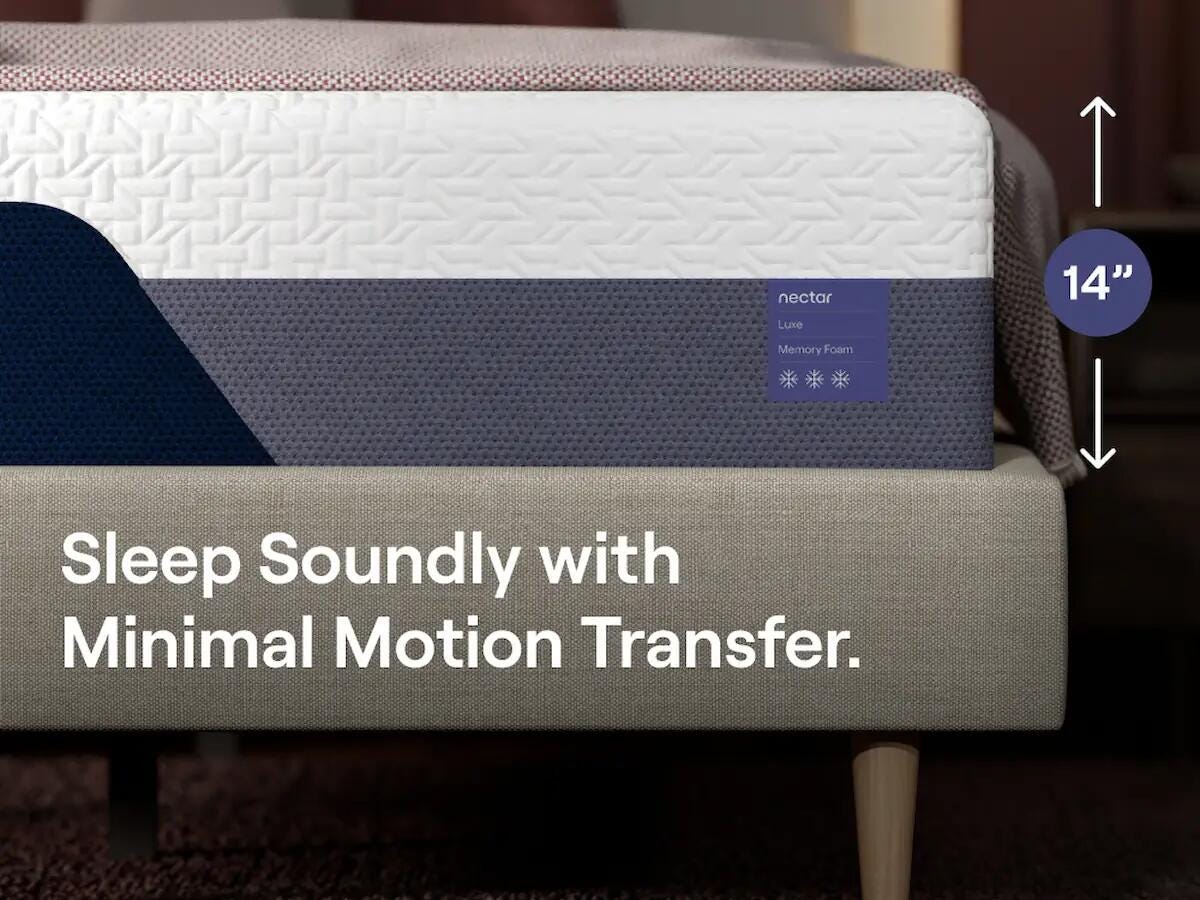 Nectar Luxe Memory Foam Mattress - M12751, M12721, M12771, M12741, M12731, M12711 - product view or room setting; only memory foam mattresse included (supplier image 8)