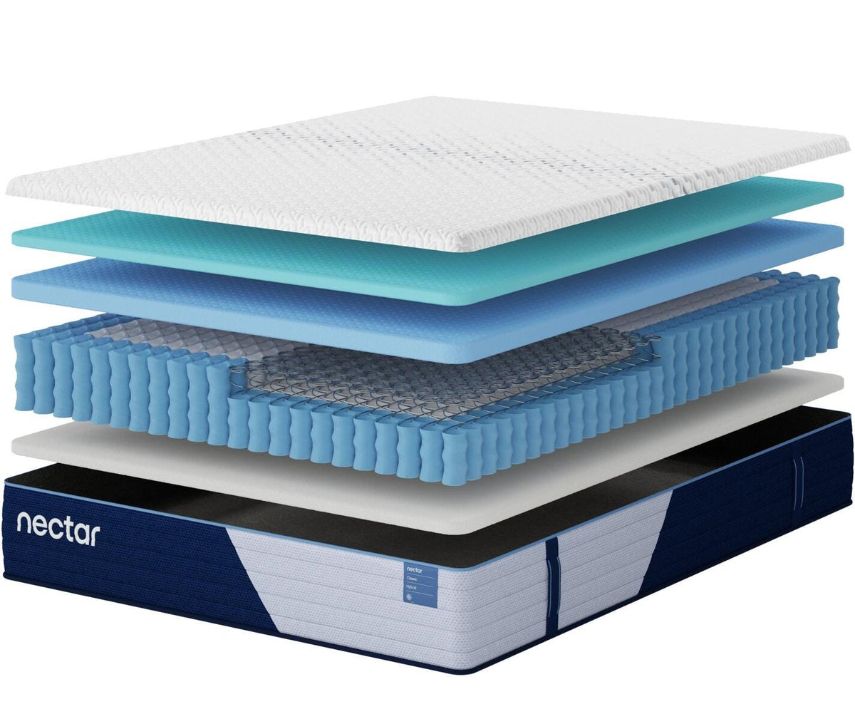 Nectar Classic Hybrid Mattress - M14071, M14041, M14051, M14021, M14031, M14011 - product view or room setting; only hybrid mattresse included (supplier image 4)