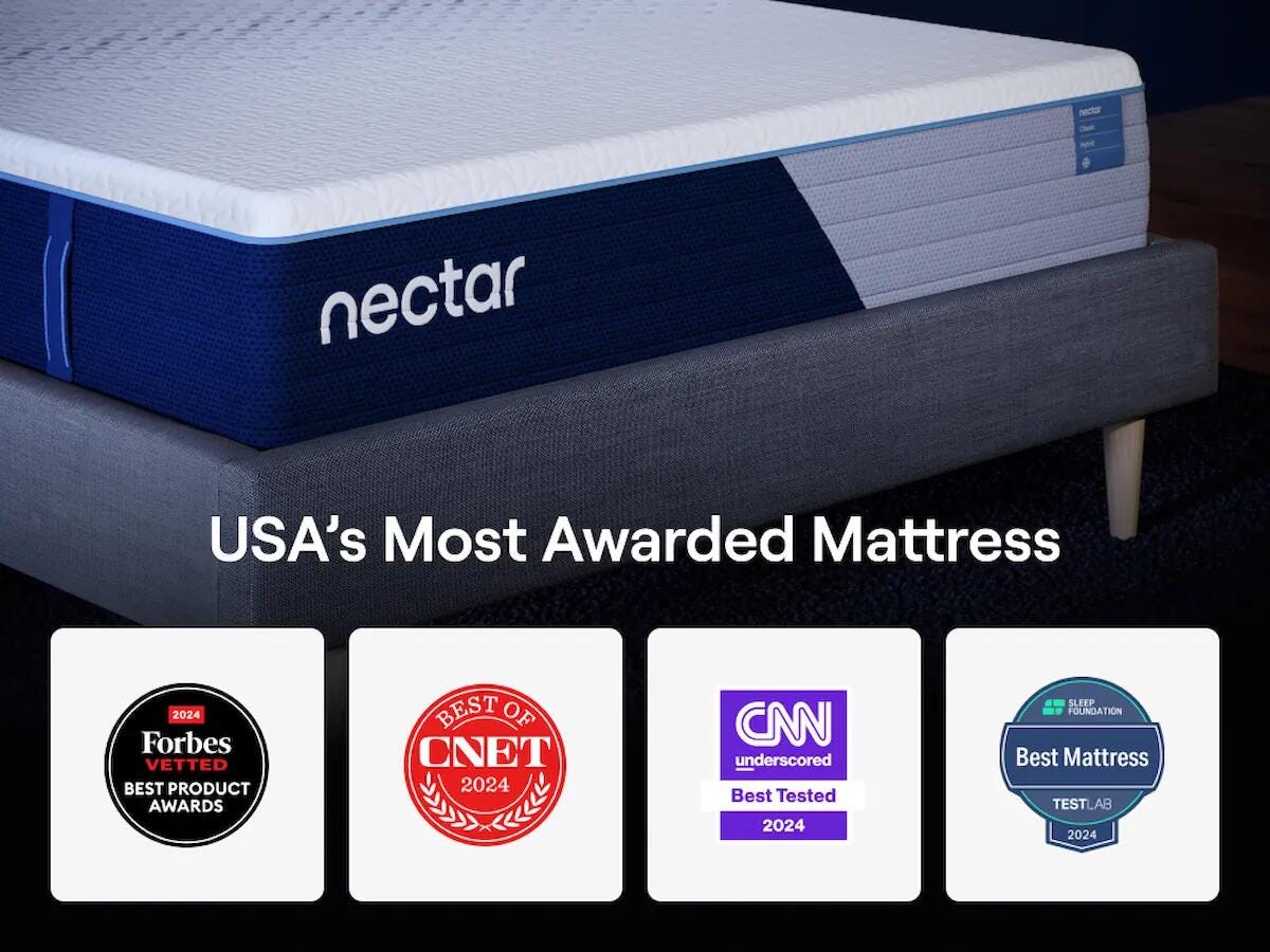 Nectar Classic Hybrid Mattress - M14071, M14041, M14051, M14021, M14031, M14011 - product view or room setting; only hybrid mattresse included (supplier image 6)