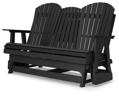 Hyland Wave Outdoor Glider Loveseat - P108-835 - product view or room setting; only outdoor loveseat included (supplier image 3)