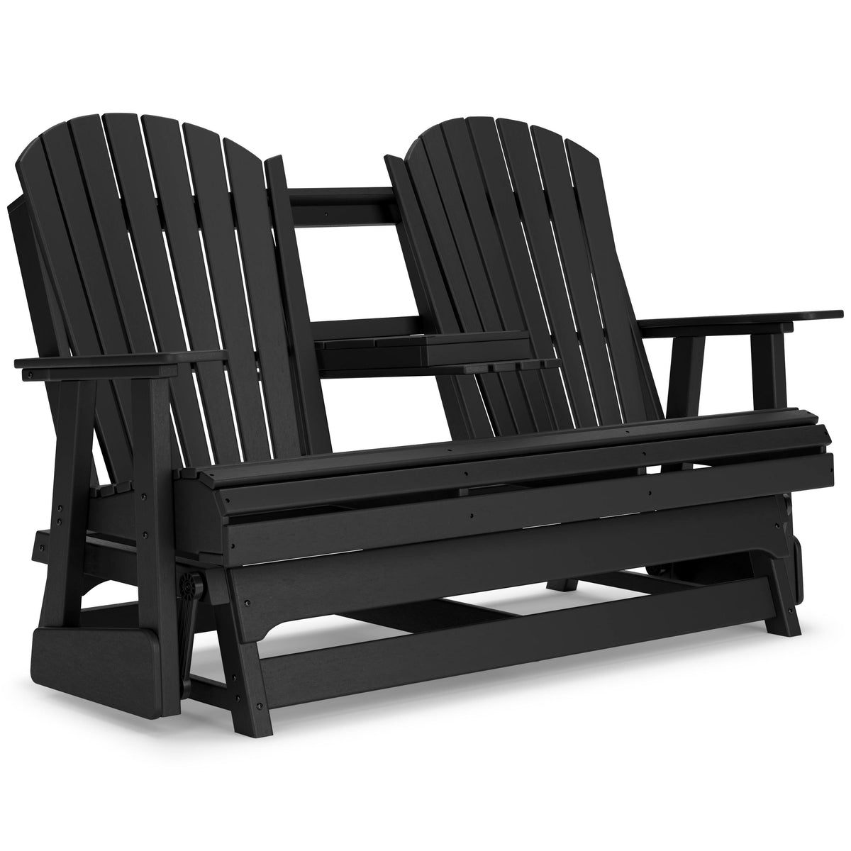 Hyland Wave Outdoor Glider Loveseat - P108-835 - product view or room setting; only outdoor loveseat included (supplier image 4)