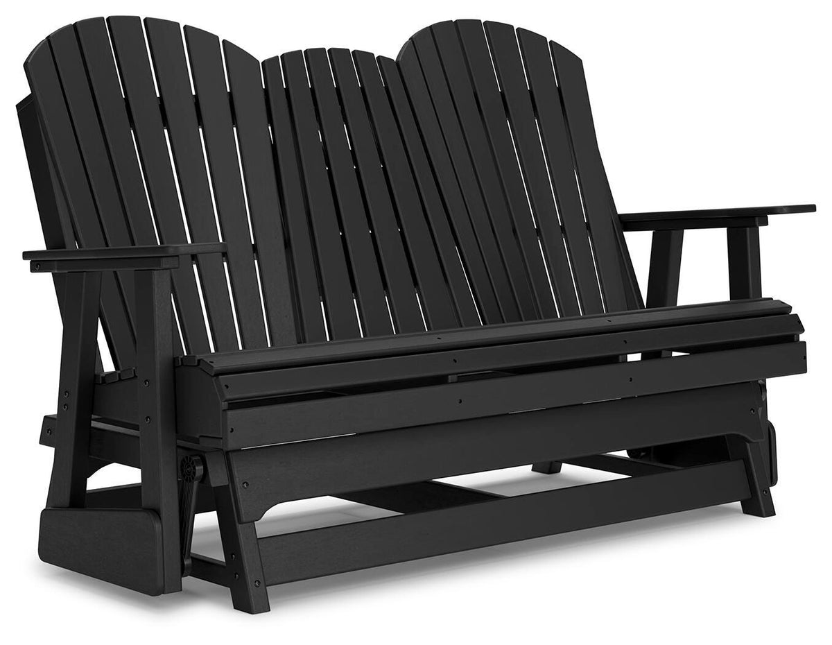 Hyland Wave Outdoor Glider Loveseat - P108-835 - product view or room setting; only outdoor loveseat included (supplier image 1)
