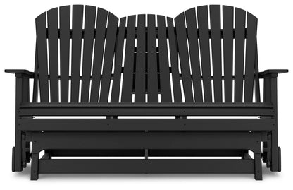 Hyland Wave Outdoor Glider Loveseat - P108-835 - product view or room setting; only outdoor loveseat included (supplier image 7)