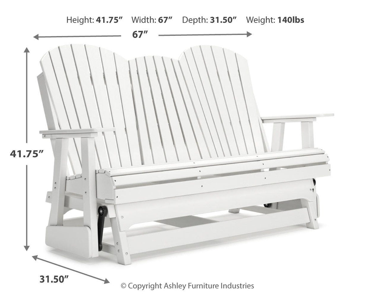 Hyland Wave Outdoor Glider Loveseat - P111-835 - approximate manufacturer dimensions (supplier image 30)