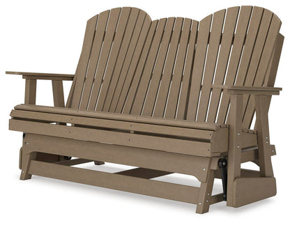 Hyland Wave Outdoor Glider Loveseat - P114-835 - product view or room setting; only outdoor loveseat included (supplier image 13)
