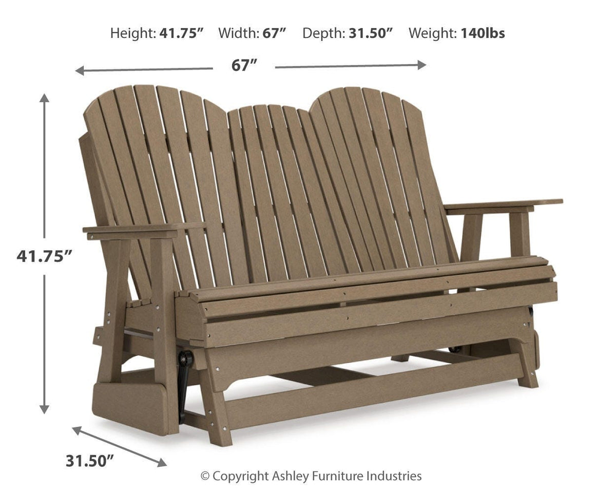 Hyland Wave Outdoor Glider Loveseat - P114-835 - approximate manufacturer dimensions (supplier image 20)