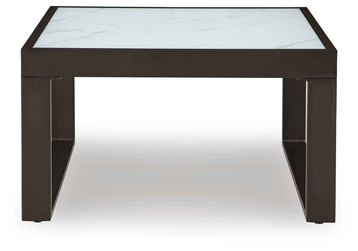 Beachloft Outdoor Coffee Table - P490-708 - product view or room setting; only outdoor coffee table included (supplier image 4)