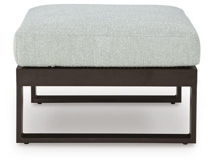 Beachloft Outdoor Ottoman with Cushion - P490-814 - product view or room setting; only outdoor ottoman included (supplier image 3)