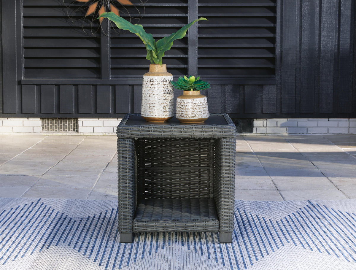 Elite Park Outdoor End Table - P518-702 - product view or room setting; only outdoor end table included (supplier image 2)