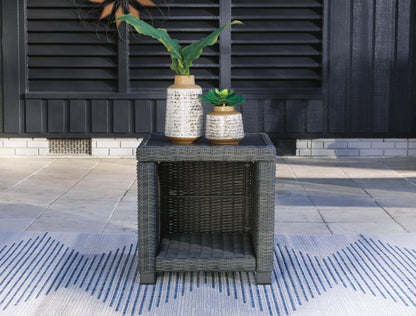 Elite Park Outdoor End Table - P518-702 - product view or room setting; only outdoor end table included (supplier image 2)