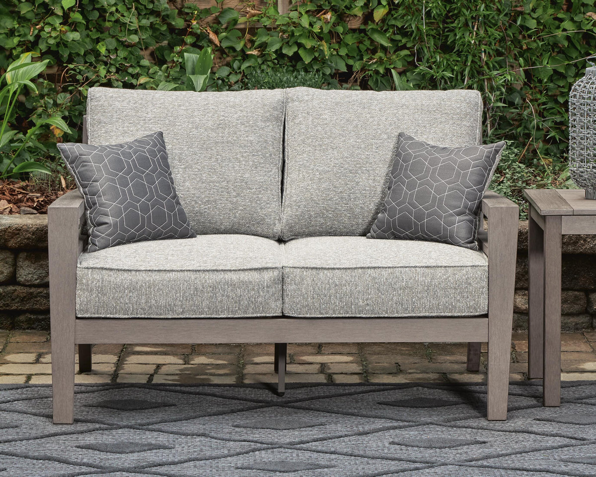 Hillside Barn Outdoor Loveseat with Cushion - P564-835 - product view or room setting; only outdoor loveseat included (supplier image 2)