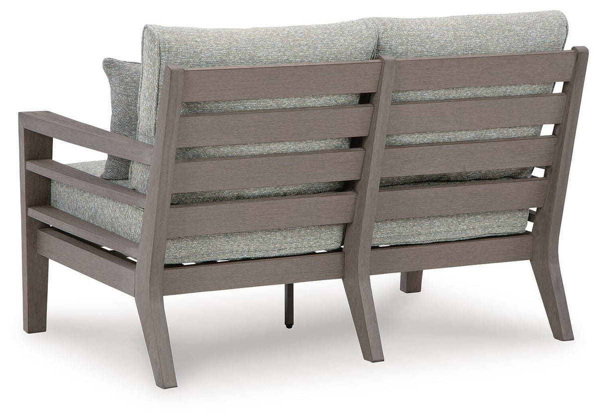 Hillside Barn Outdoor Loveseat with Cushion - P564-835 - product view or room setting; only outdoor loveseat included (supplier image 5)