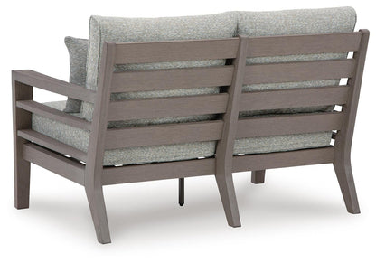 Hillside Barn Outdoor Loveseat with Cushion - P564-835 - product view or room setting; only outdoor loveseat included (supplier image 5)