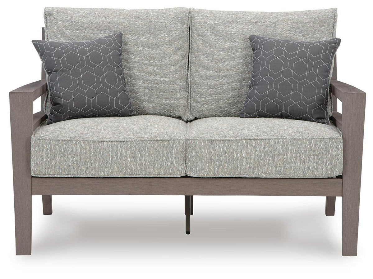 Hillside Barn Outdoor Loveseat with Cushion - P564-835 - product view or room setting; only outdoor loveseat included (supplier image 3)