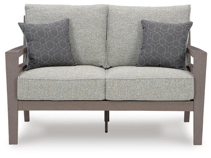Hillside Barn Outdoor Loveseat with Cushion - P564-835 - product view or room setting; only outdoor loveseat included (supplier image 3)