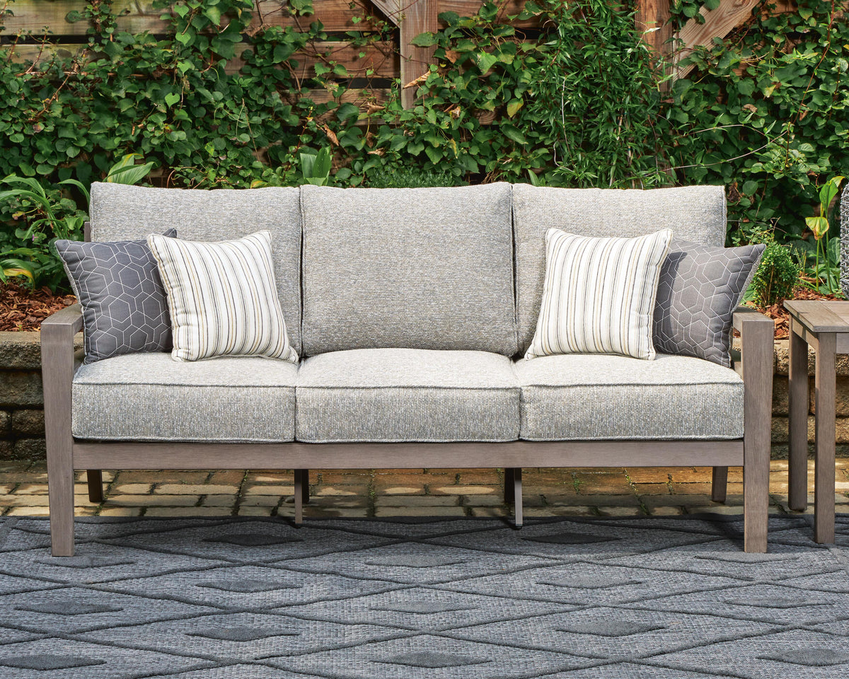 Hillside Barn Outdoor Sofa with Cushion - P564-838 - product view or room setting; only outdoor sofa included (supplier image 2)