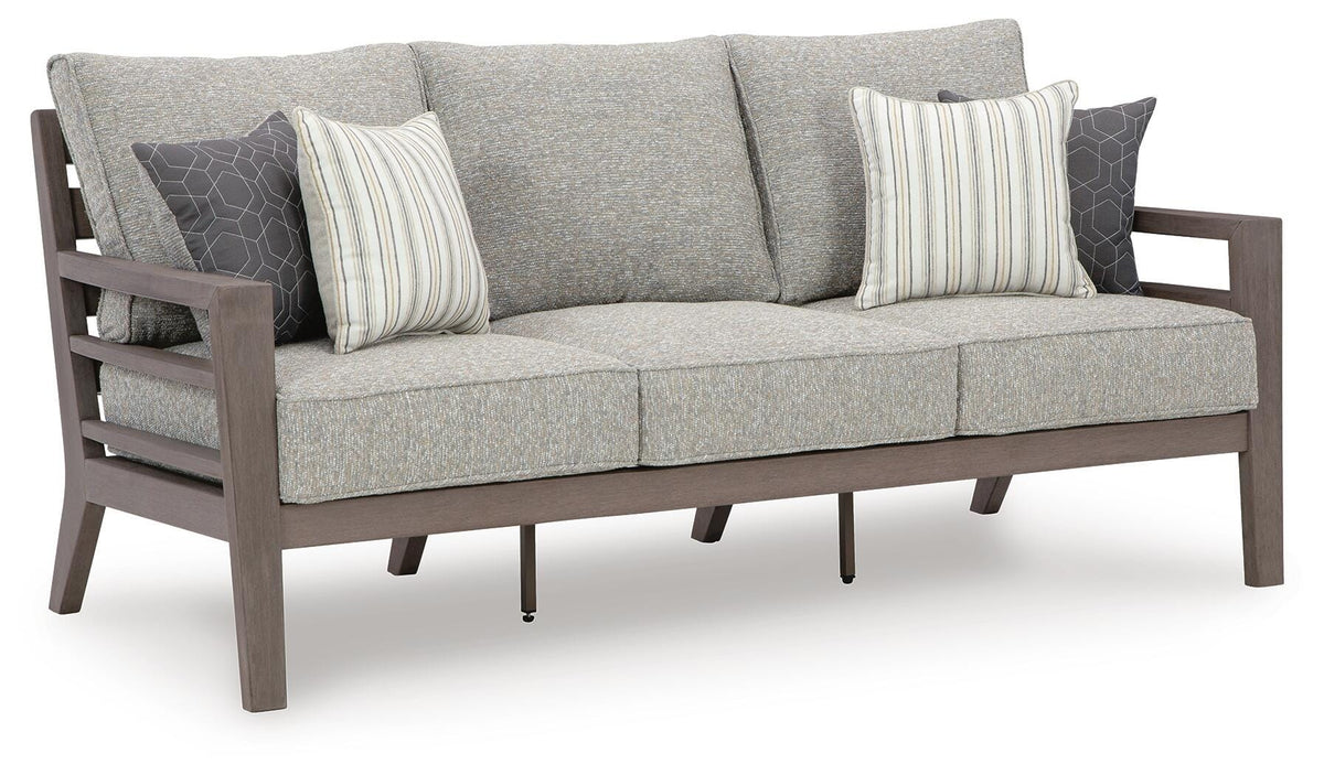 Hillside Barn Outdoor Sofa with Cushion - P564-838 - product view or room setting; only outdoor sofa included (supplier image 1)