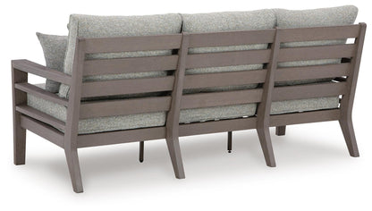 Hillside Barn Outdoor Sofa with Cushion - P564-838 - product view or room setting; only outdoor sofa included (supplier image 5)