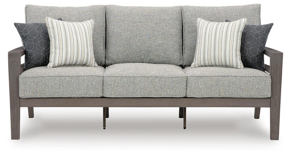 Hillside Barn Outdoor Sofa with Cushion - P564-838 - product view or room setting; only outdoor sofa included (supplier image 3)