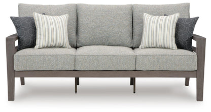 Hillside Barn Outdoor Sofa with Cushion - P564-838 - product view or room setting; only outdoor sofa included (supplier image 3)