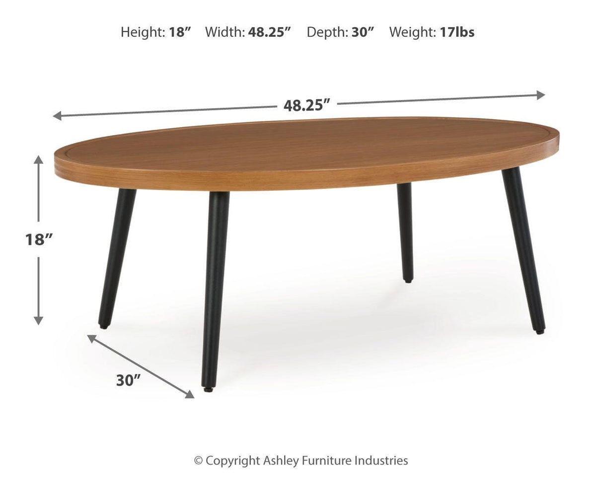 Horizon Hall Outdoor Coffee Table - P572-701 - approximate manufacturer dimensions (supplier image 6)