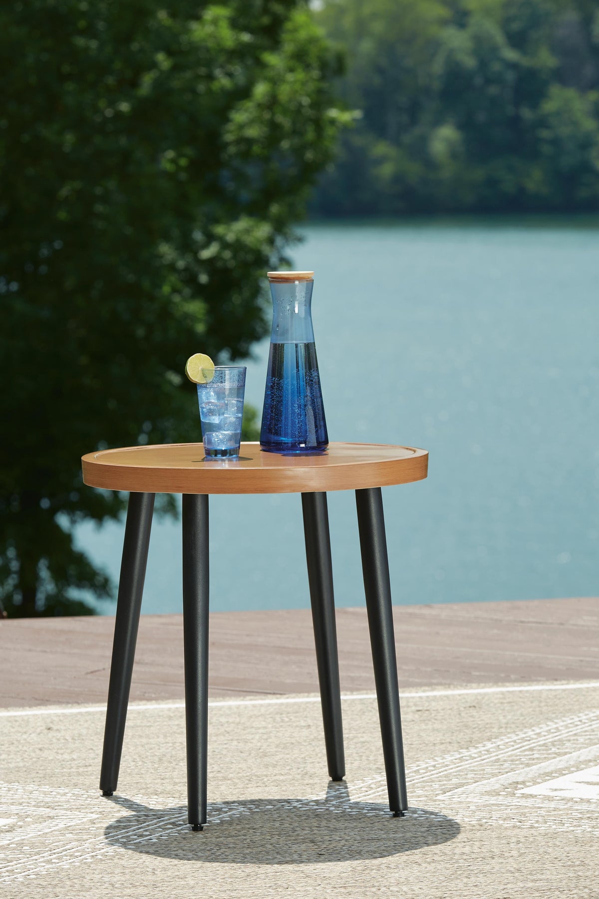 Horizon Hall Outdoor End Table - P572-706 - product view or room setting; only outdoor end table included (supplier image 2)